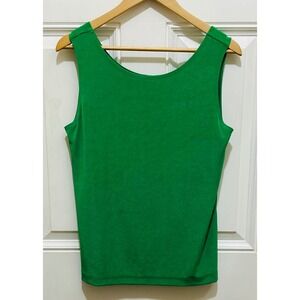 Travelers by Chico's Green Tank Top Sleeveless Scoop Neck‎ Women's